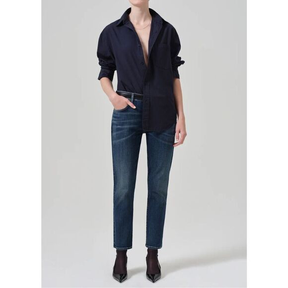 Citizens Of Humanity Denim - Citizens of Humanity Slim Fit Emerson Boyfriend Jeans in Blue Ridge